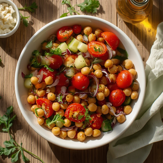 Mediterranean Lemon Herb Chickpea Salad 