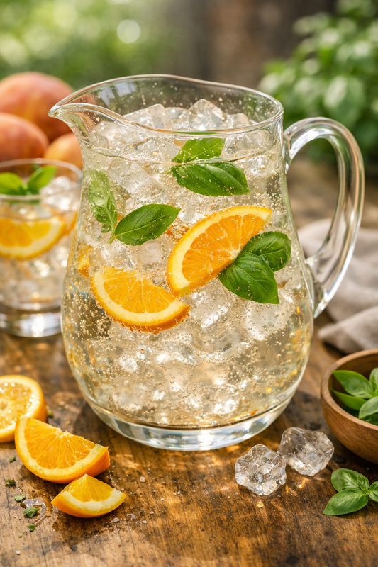 Graze Oil Sparkling Citrus–Peach Refresher  Light, crisp, and perfect for hot afternoons. Refreshing and hydrating while reaping the benefits of a prebiotic. All Natural. No Added Sugars, Colors or flavors.
