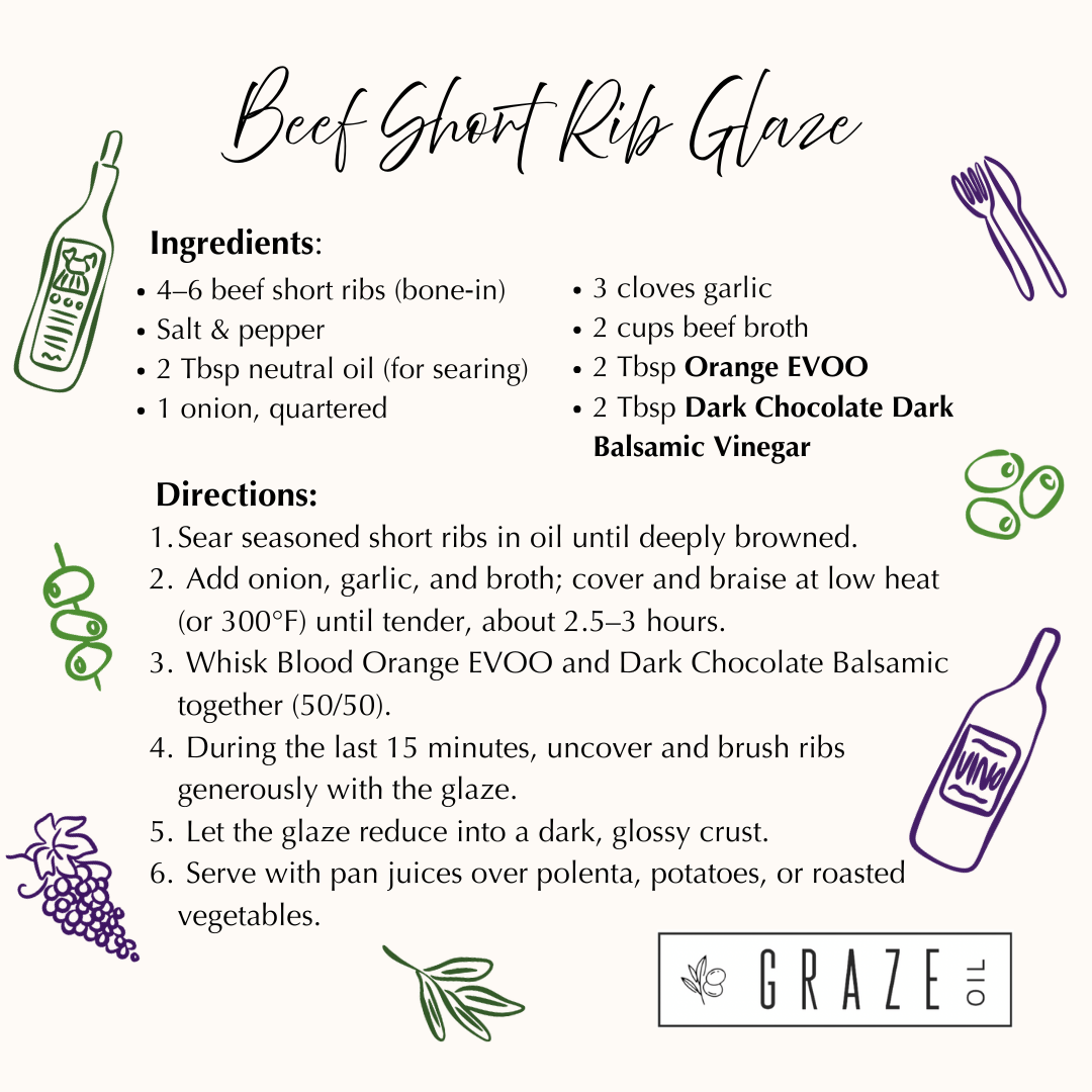 Orange Olive Oil and Dark Chocolate Dark Balsamic Perfect Pairing