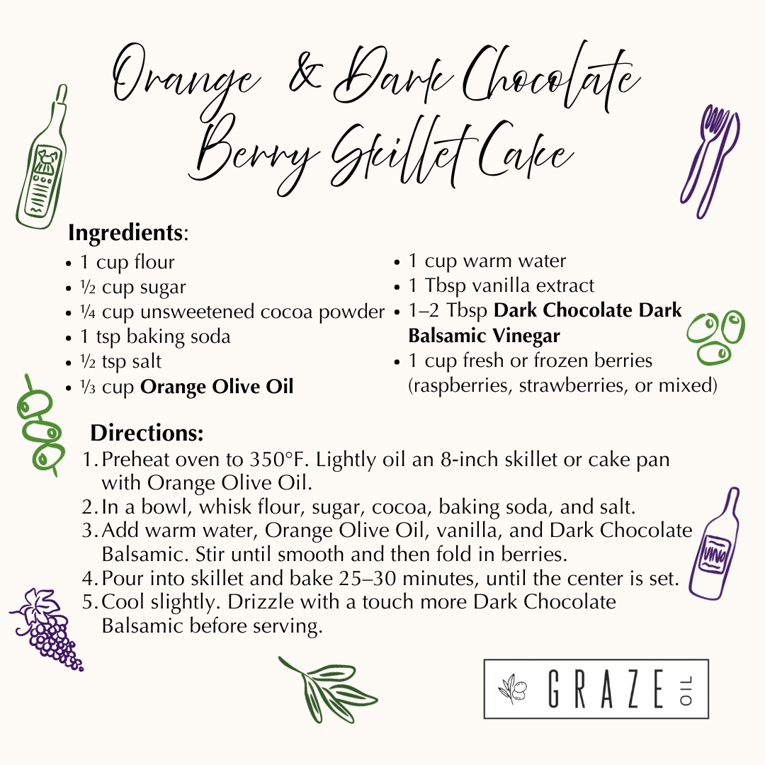 Orange Olive Oil and Dark Chocolate Dark Balsamic Perfect Pairing