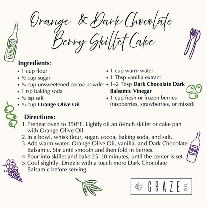 Orange Olive Oil and Dark Chocolate Dark Balsamic Perfect Pairing