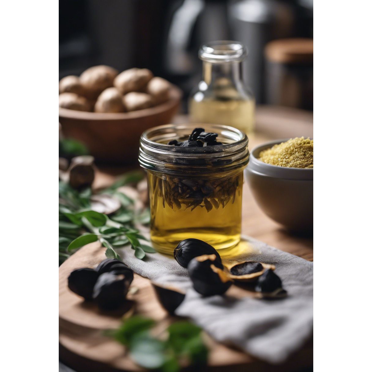 Ginger and Black Garlic Infused Extra Virgin Olive Oil
